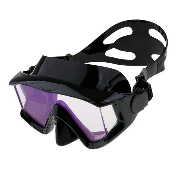 Tempered Glass Goggles Mask Glasses Eye Wear for Swimming Water Sports Black